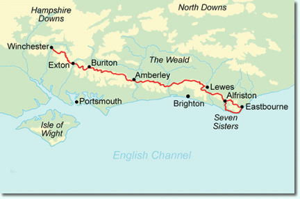South Downs Way map